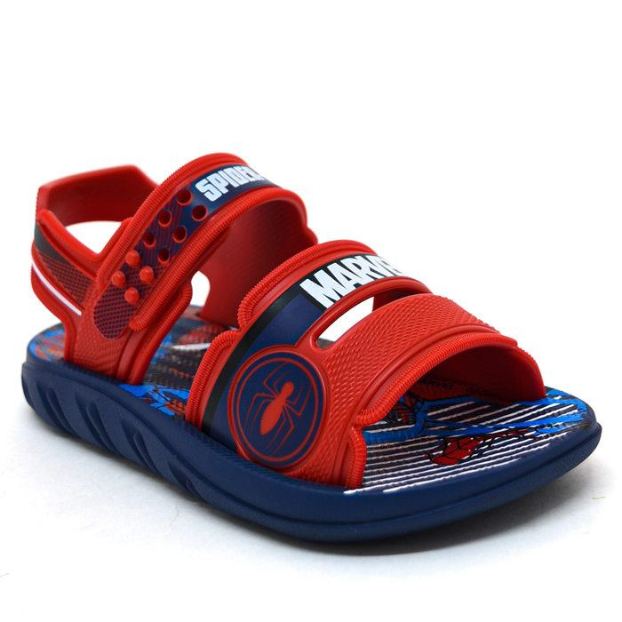 Sandália Papete Grendene Homem Aranha Acompanha Mochila Vermelho e Azul Marinho