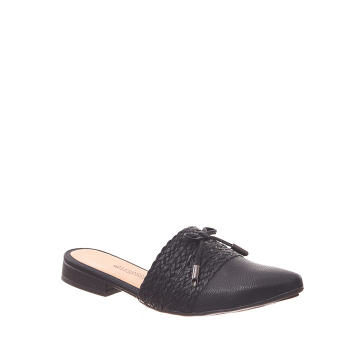 Sapato Mule Mississipi Detalhe Tressê Preto