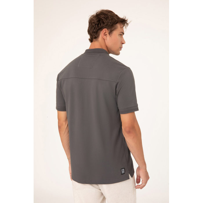 Camisa Polo Dlz Algodão Egípcio Gola Colarinho Detalhe Zíper Ribana Trabalhada Manga Curta Aplicação