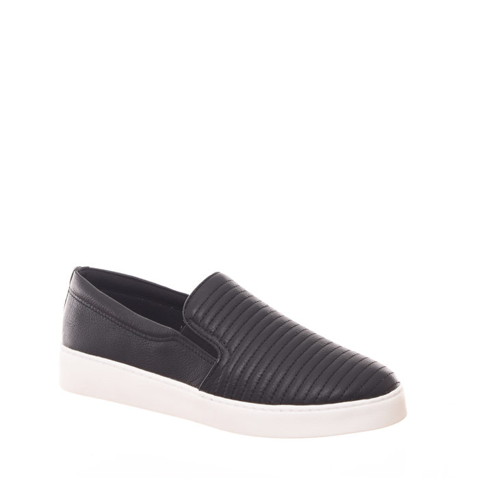 Tênis Slip-On Bottero Couro Detalhe Costura Preto