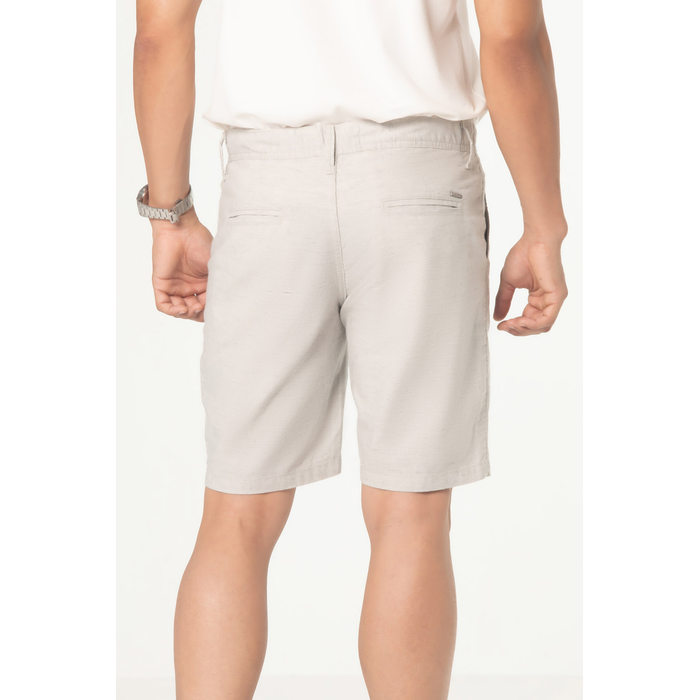 Bermuda Dlz Chino Algodão Aplicação Bordado Logo Bolso Faca Cinza