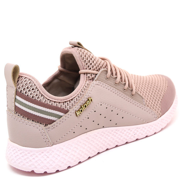 Tênis Kolosh Sport Style Tela Recortes com Microperfuros Solado Trabalhado Rosa