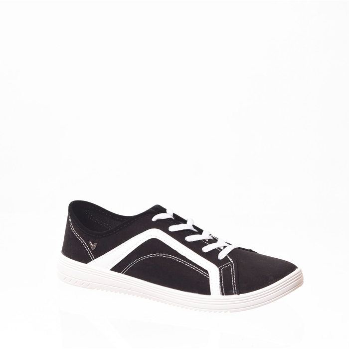 Tênis Mississipi Nobuck Detalhe Listra Lateral Preto e Branco