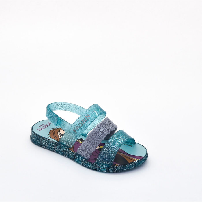 Sandália Grendene Frozen Snow Power Acompanha Brinde com Glitter Azul
