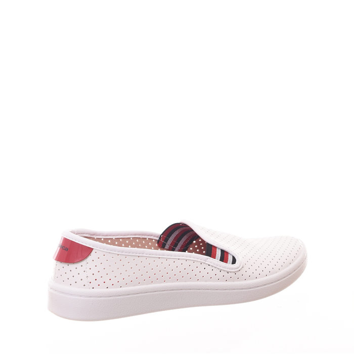 Tênis Moleca Slip-On Cabedal Microperfuros Palminha Flow Branco