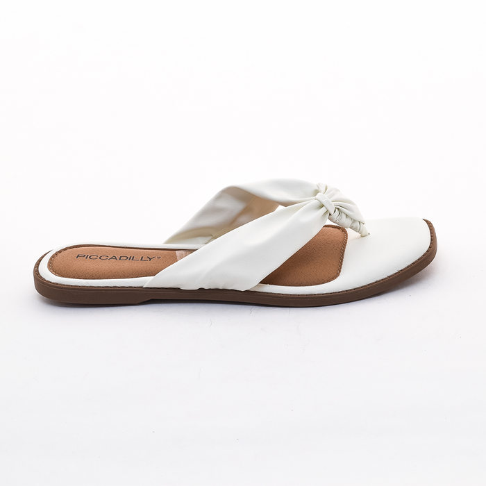 Rasteira Piccadilly com Nó Off White
