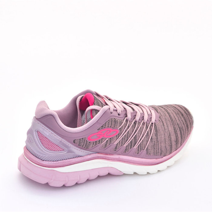 Tênis Olympikus Ultra Mesh Detalhe Zig Zag Rosê Mescla e Preto