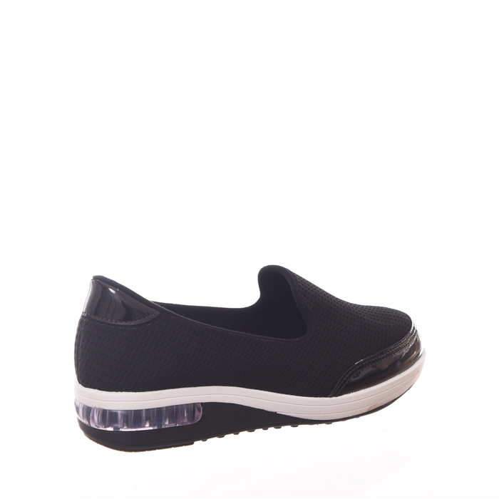 TÊNIS SLIP-ON MODARE ULTRA CONFORTO TECIDO COM AMORTECEDOR GEL DETALHE VERNIZ PRETO