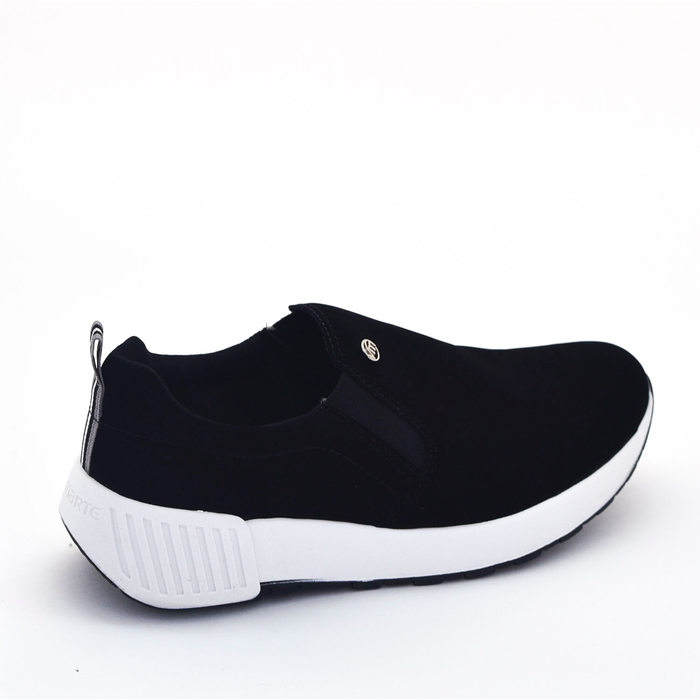 Tênis Via Marte Nobuck Liso Aplicação Metal Preto