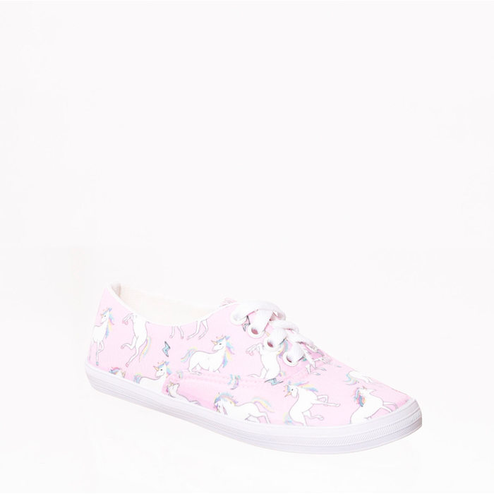 Tênis Seven Estampa Unicórnio Rosa e Branco