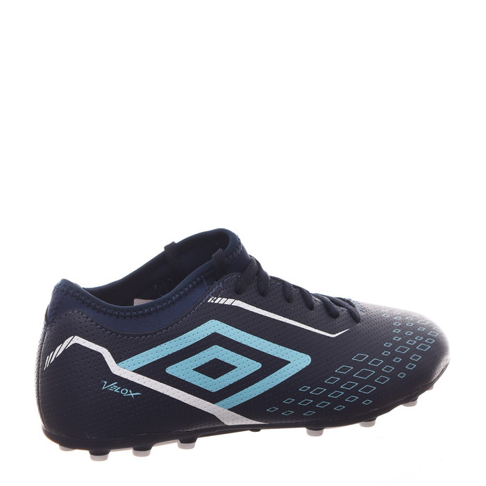 Chuteira Society Umbro Velox Azul Marinho e Azul