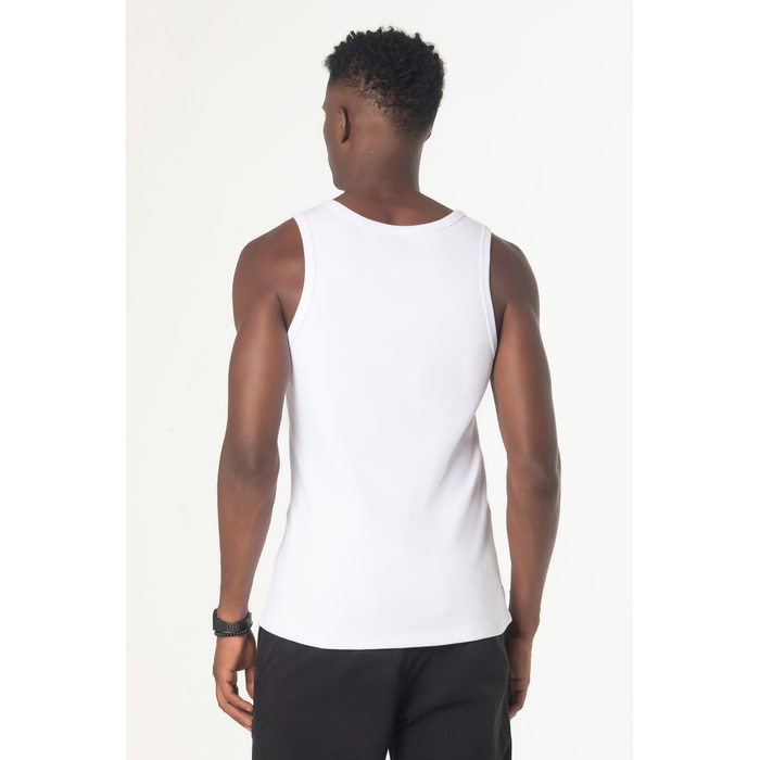 Camiseta Regata Dlz Algodão Malha Canelada Branco