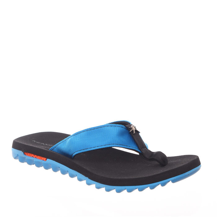 Chinelo Kenner Kivah Solado Tratorado Azul e Preto