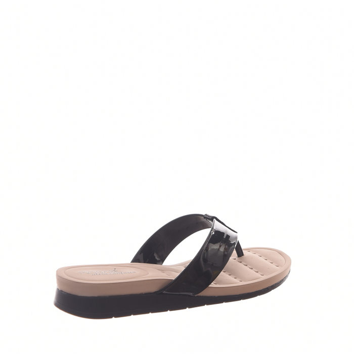 TAMANCO MODARE ULTRA CONFORTO ANABELA VERNIZ PRETA