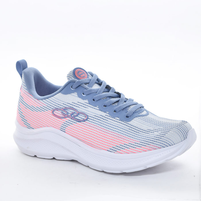 Tênis Jogger Olympikus Solar Tecnologia Evasense Maquinetado Detalhe Neon Solado Trabalhado Azul