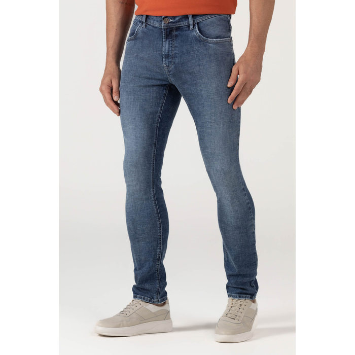 Calça Dlz Skinny AEE Lisa com Bolso Azul Escuro