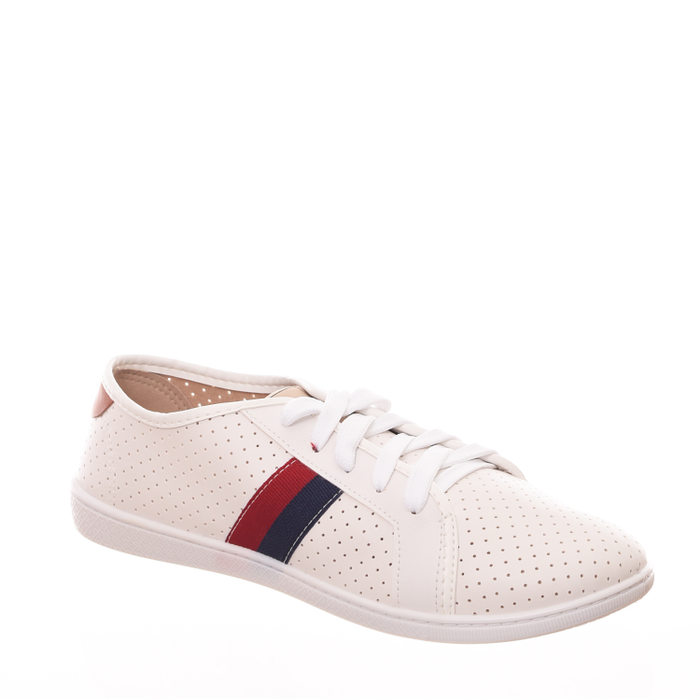 Tênis Moleca Microperfuros Listra Lateral Branco