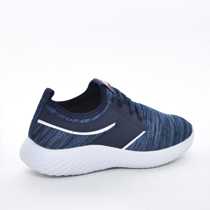 Tênis Slip-On Molekinho Jogger Mesh Cadarço Elástico com Recortes Solado Trabalhado Azul Mescla