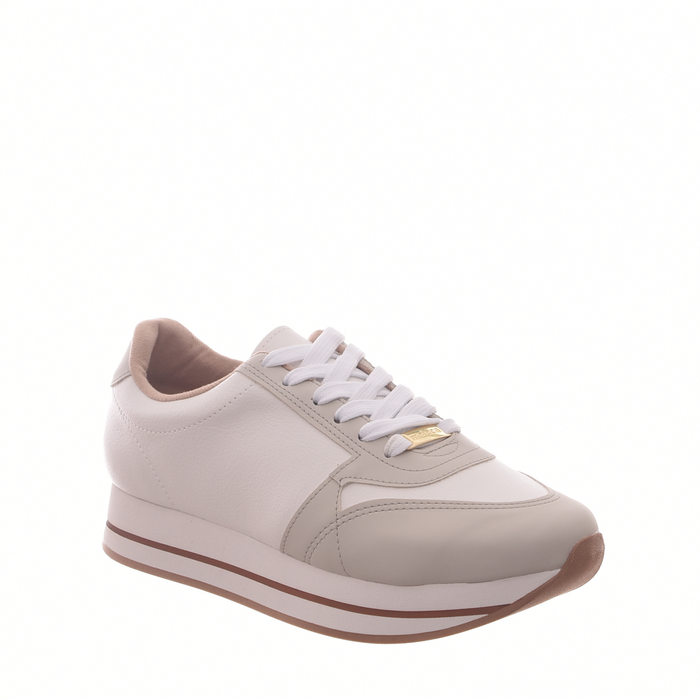 Tênis Jogger Moleca Branco e Cinza