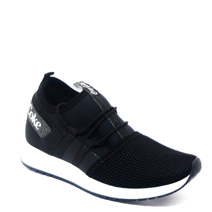 TÊNIS JOGGER COCA COLA ESPORTIVO DETALHE TELA ELÁSTICO PRETO