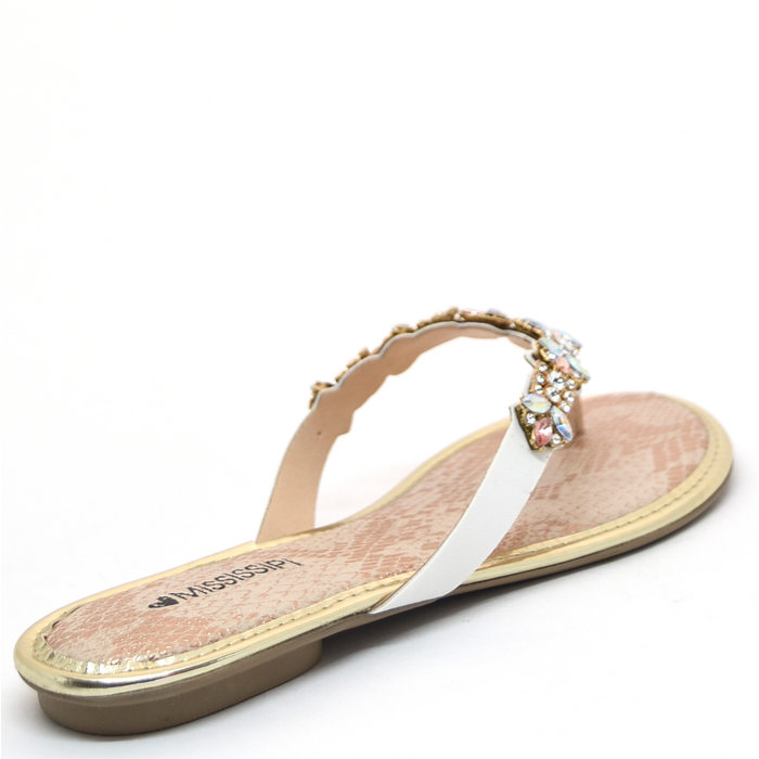 Rasteira Mississipi com Pedras Branca