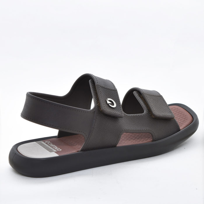 Sandália Papete Cartago Mali XIII AD Fechamento Dois Velcro Marrom