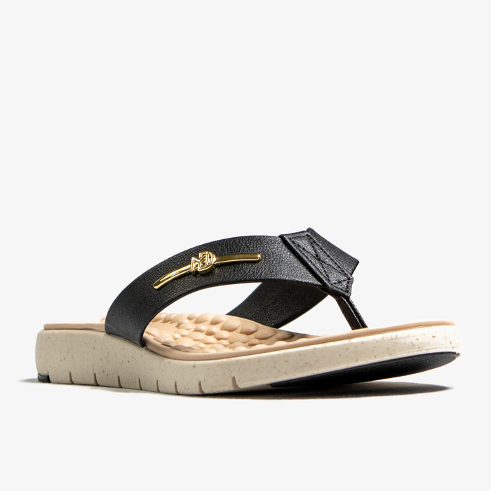 Rasteira Modare Ultra Conforto Palmilha Massageadora Cabedal Detalhe Ilhós Nude