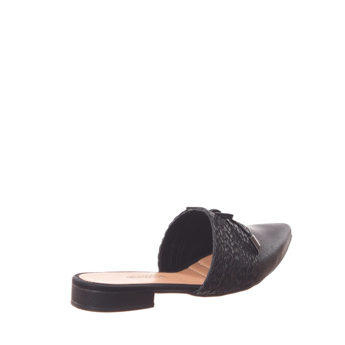 Sapato Mule Mississipi Detalhe Tressê Preto