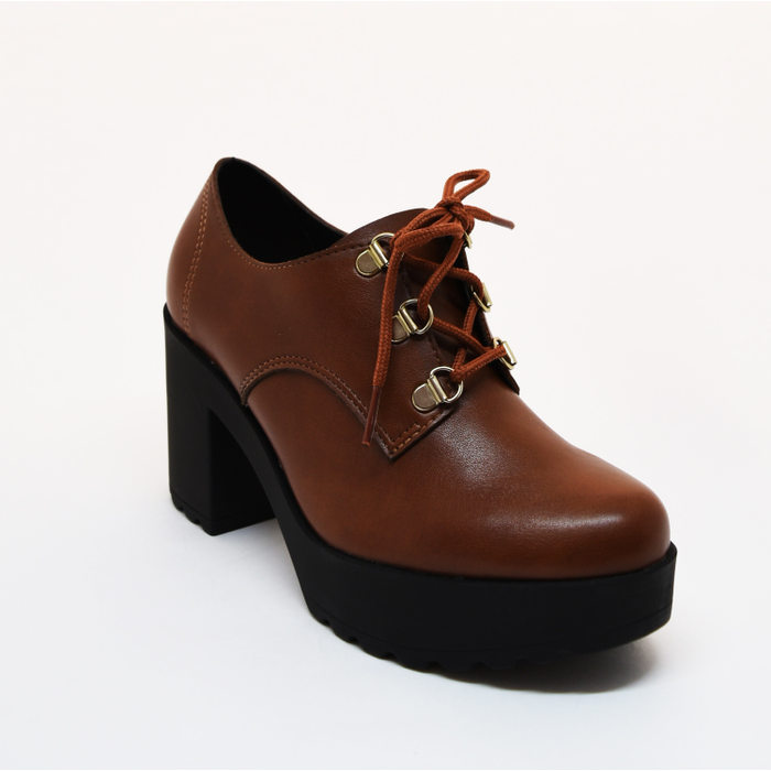 Sapato Oxford Moleca Solado Tratorado Caramelo