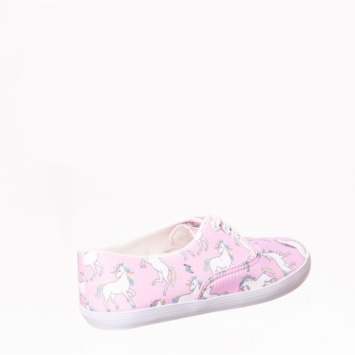 Tênis Seven Estampa Unicórnio Rosa e Branco