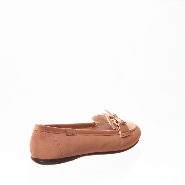 Sapatilha Mocassim Moleca Nobuk Detalhe Laço Palmilha Flow Caramelo