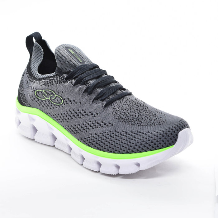 Tênis Olympikus Cygnus Mesh Trabalhado Tecnologia Evasense Aplicação Logo Detalhe Neon Solado Trator