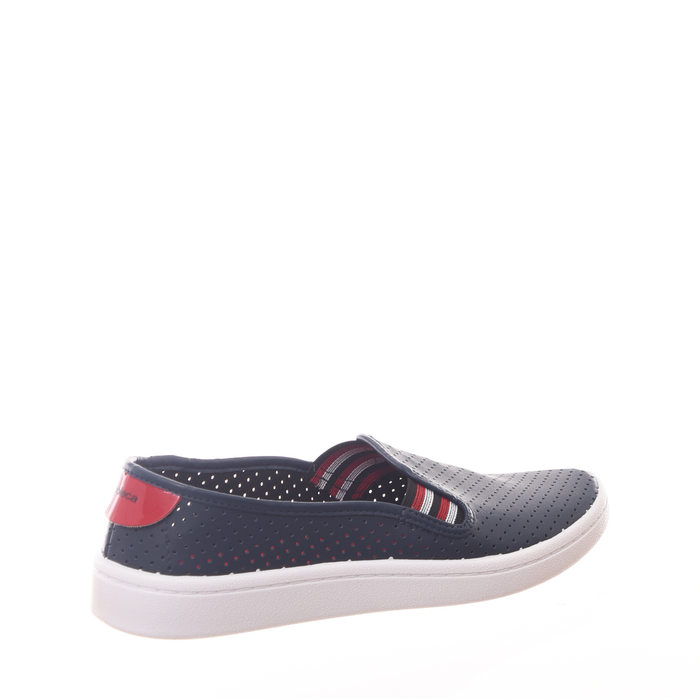 Tênis Moleca Slip-On Cabedal Microperfuros Palminha Flow Azul Marinho
