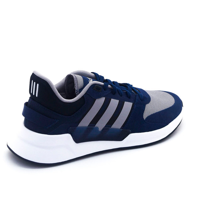 Tênis Adidas Run90S Mesh com Amortecedor Azul Marinho e Cinza