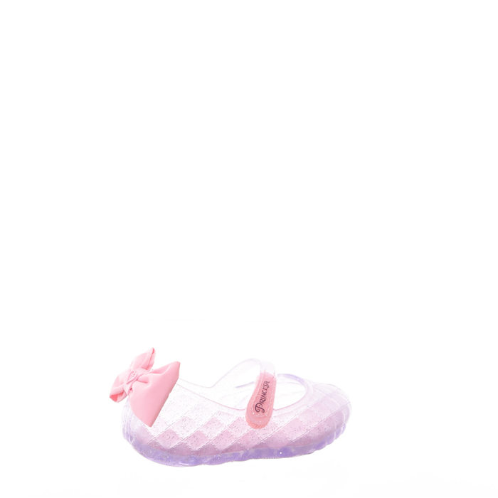 Sapatilha Grendene Disney Special Princesa Ariel Laço Rosa Vidro Glitter