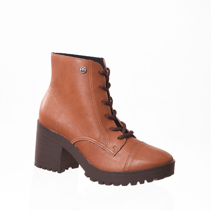 Bota Coturno Via Marte Solado Tratorado Marrom