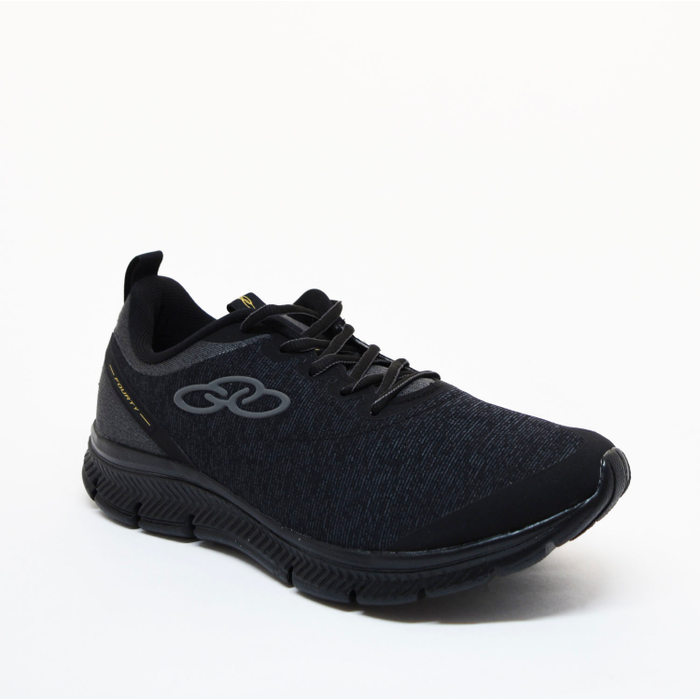 TÊNIS OLYMPIKUS FOURTY MESH PALMILHA FEETPAD APLICAÇÃO LOGO PRETO MESCLA