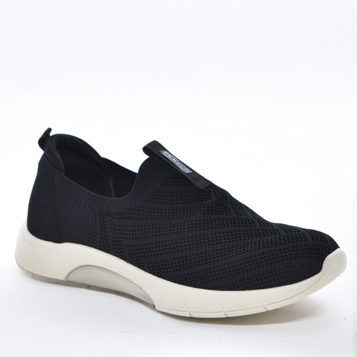 Tênis Slip-On Modare Ultra Conforto Mesh Trabalhado Palmilha Bolha Solado com Gel Preto