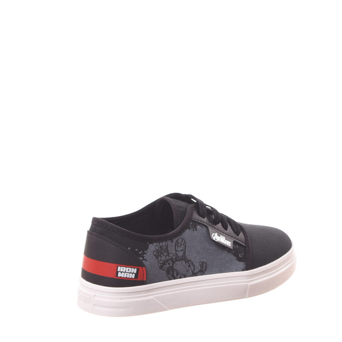 Tênis Grendene Avengers Steet Homem de Ferro Preto e Branco