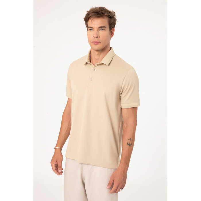 Camisa Polo Dlz Algodão Elastano Gola Colarinho Ribana Trabalhada Manga Curta Lisa Aplicação Bordado