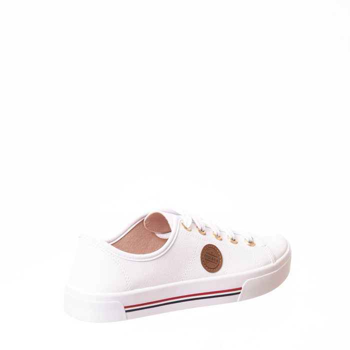 Tênis Moleca Detalhe Costura Apllicação Corino Logo Palmilha Flow Branco