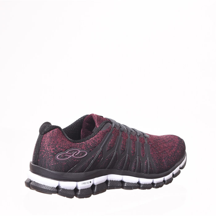 Tênis Olympikus Mesh Diffuse 2 Kids Tecnologia Evasense Bordô Mescla e Preto