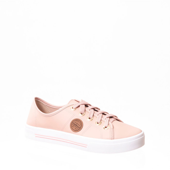 TÊNIS MOLECA DETALHE COSTURA APLLICAÇÃO CORINO LOGO PALMILHA FLOW ROSÊ