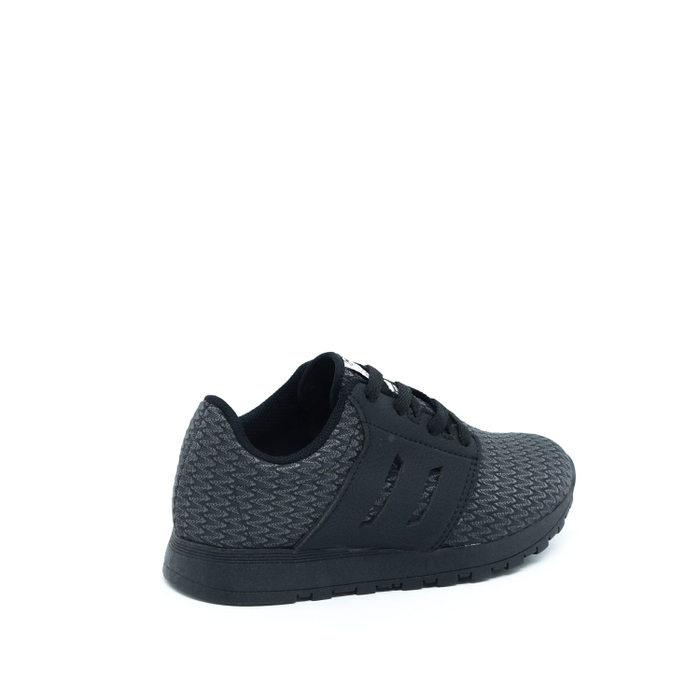 Tênis Jogger Molekinho Tecido Trabalhado Preto e Grafite