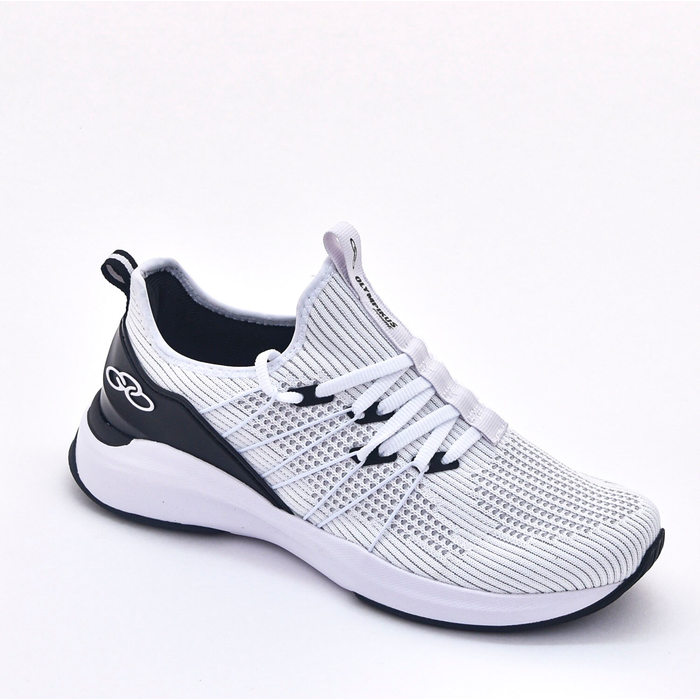 Tênis Olympikus Prime Mesh Detalhe Elástico Branco/Preto