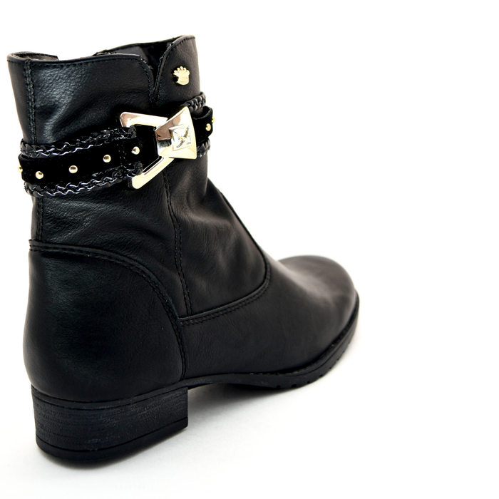 Bota Pink Cats Detalhe Fivela Preta