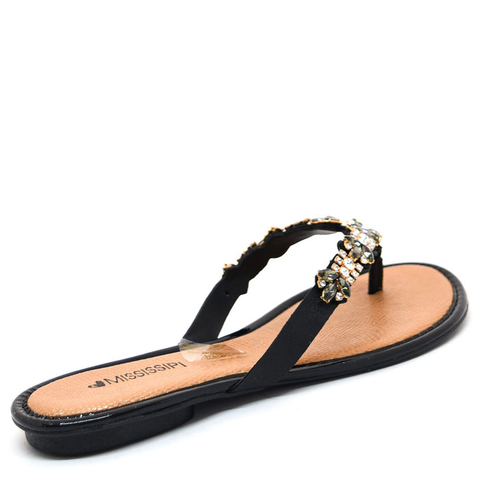 Rasteira Mississipi com Pedras Preta