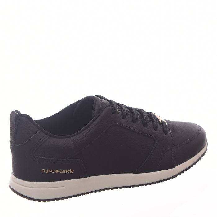 Tênis Cravo & Canela Jogger Couro Preto