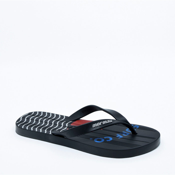 Chinelo Mormaii Tropical Grafics AD Preto e Vermelho