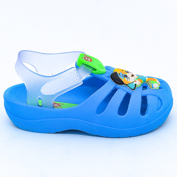 Sandália Crocs Grendene 44 Gatos Fechamento Velcro Azul